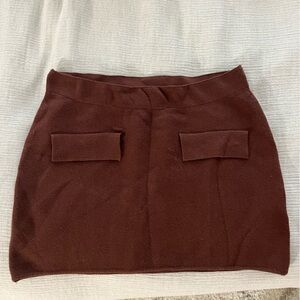 NWOT Brown Urban Outfitters skirt with fake pockets